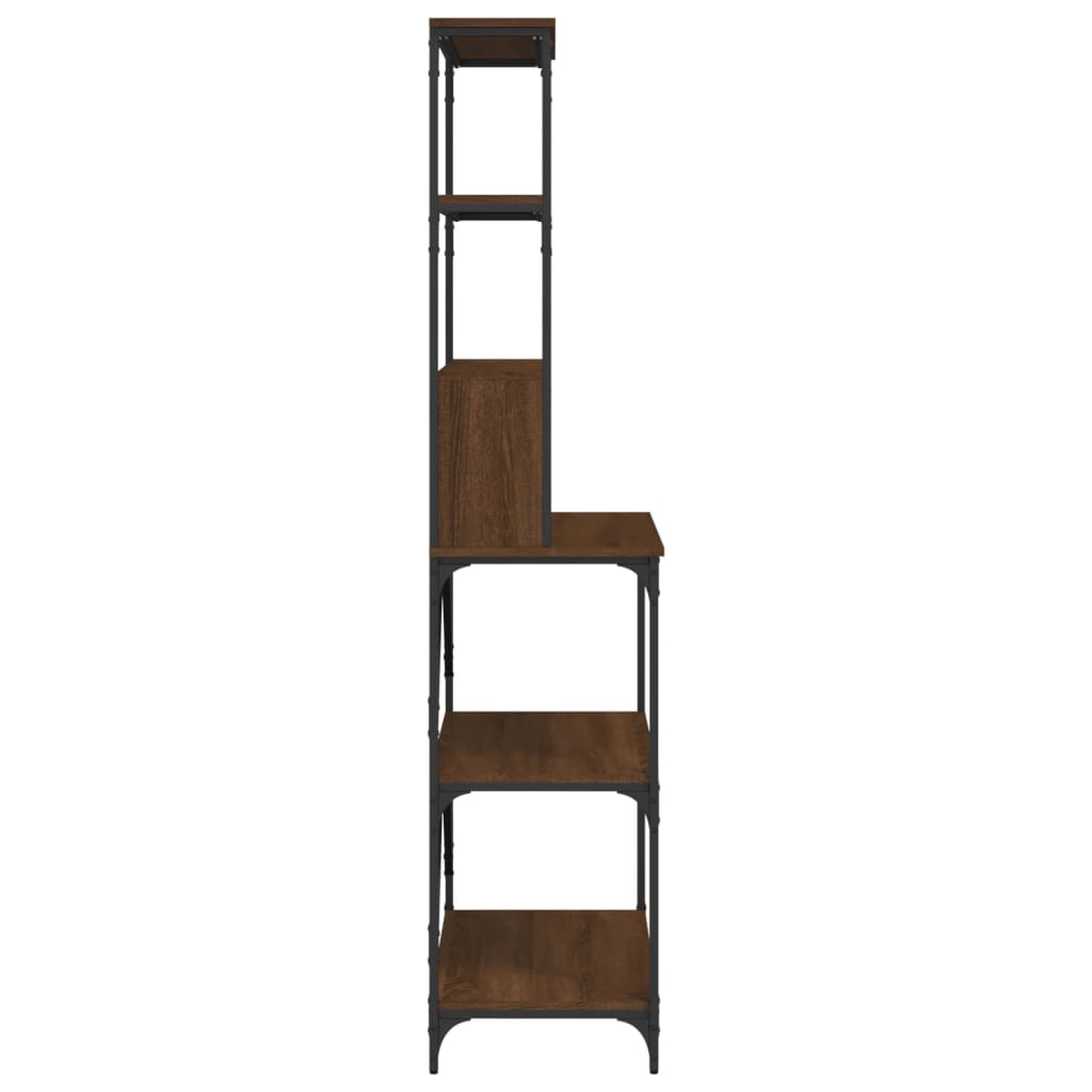 6-tier baker's rack brown oak 90x40x180 cm