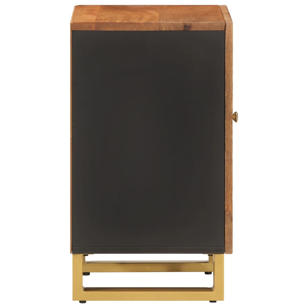 Armoire bain marron et noir 38x33,5x58 cm bois massif manguier