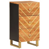 Brown and black side cabinet 40x33.5x75 cm mango wood