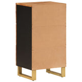 Brown and black side cabinet 40x33.5x75 cm mango wood