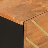 Brown and black side cabinet 40x33.5x75 cm mango wood