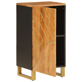 Armoire latérale marron et noir 40x33,5x75 cm bois de manguier