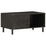 Table basse noir 80x50x40 cm bois massif de manguier