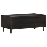 Table basse noir 100x54x40 cm bois massif de manguier