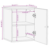 Armoire de salle de bain murale 38x33x48cm bois massif manguier