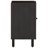 Armoire de salle de bain noir 38x33x58 cm bois massif manguier