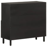 Black side cabinet 80x33x75 cm solid mango wood