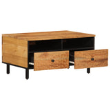 Table basse 80x54x40 cm bois massif d'acacia