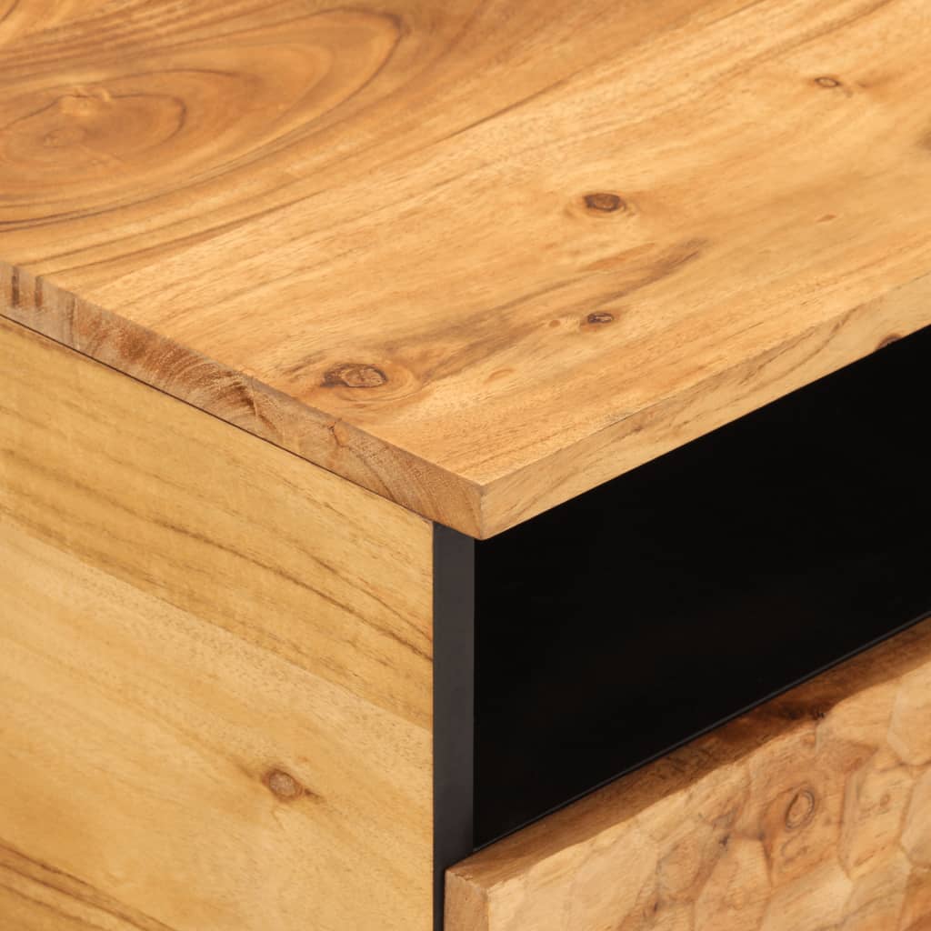 Table basse 80x54x40 cm bois massif d'acacia