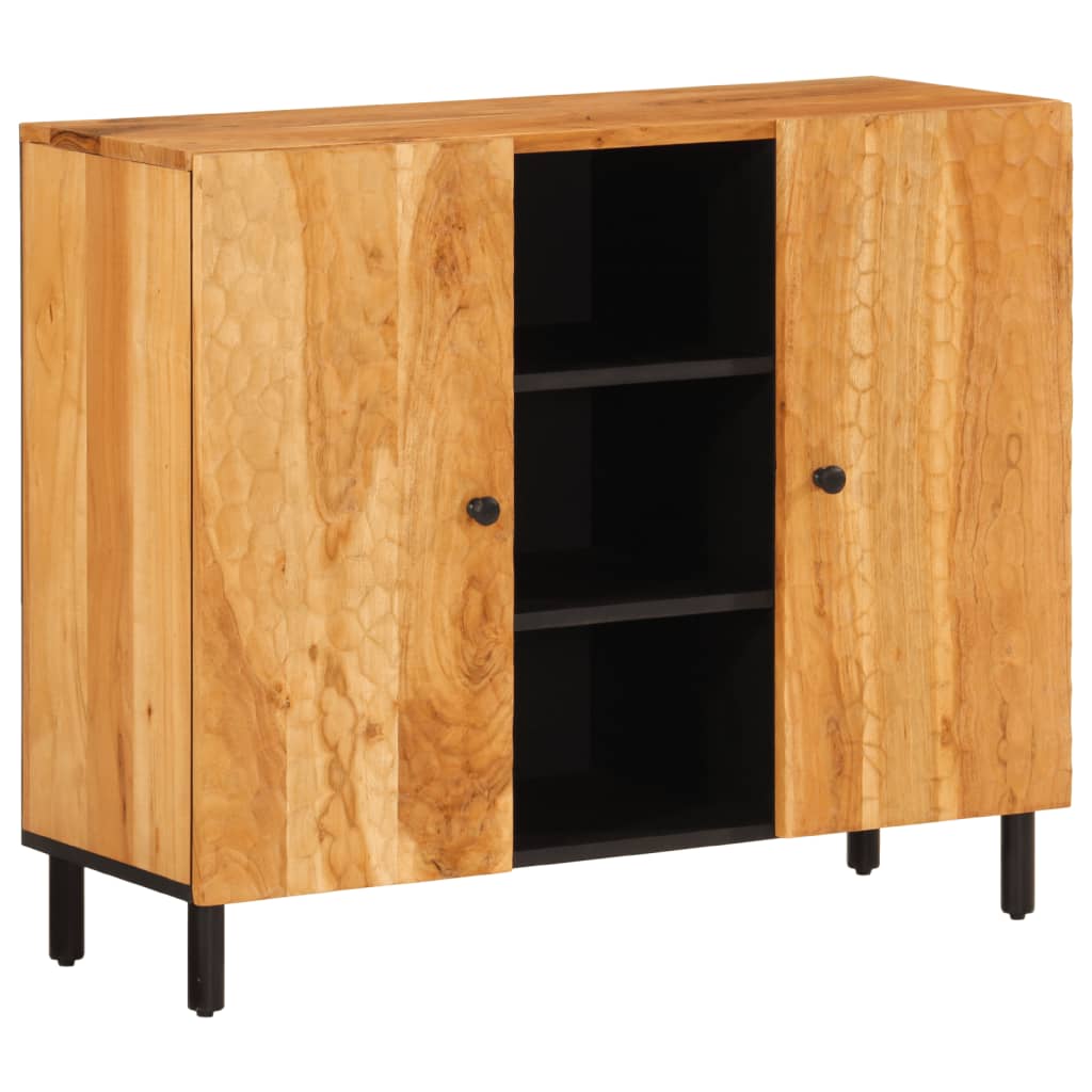 Beistellschrank 90x33x75 cm aus massivem Akazienholz