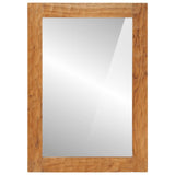 Miroir salle de bain 50x70x2,5 cm bois massif d'acacia et verre