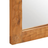 Miroir salle de bain 50x70x2,5 cm bois massif d'acacia et verre