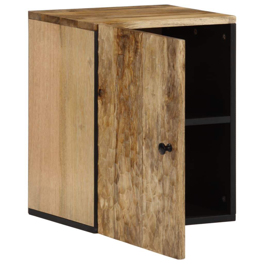 Armoire de salle de bain murale 38x33x48cm bois massif manguier