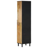 Armoire de salle de bain 38x33x160 cm bois massif de manguier