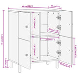 Armoire latérale 60x33x75 cm bois massif de manguier