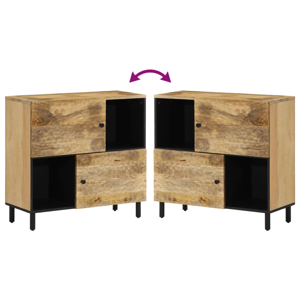 Beistellschrank 80x33x75 cm aus massivem Mangoholz