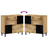 Beistellschrank 80x33x75 cm aus massivem Mangoholz