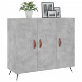 Concrete gray sideboard 90x34x80 cm engineered wood