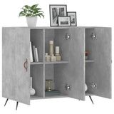 Concrete gray sideboard 90x34x80 cm engineered wood