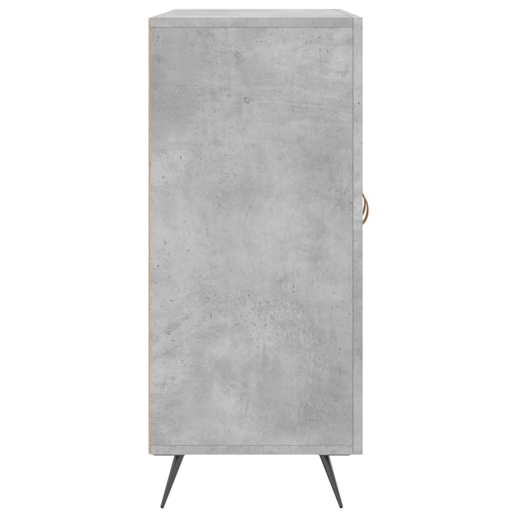 Concrete gray sideboard 90x34x80 cm engineered wood