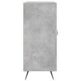 Concrete gray sideboard 90x34x80 cm engineered wood