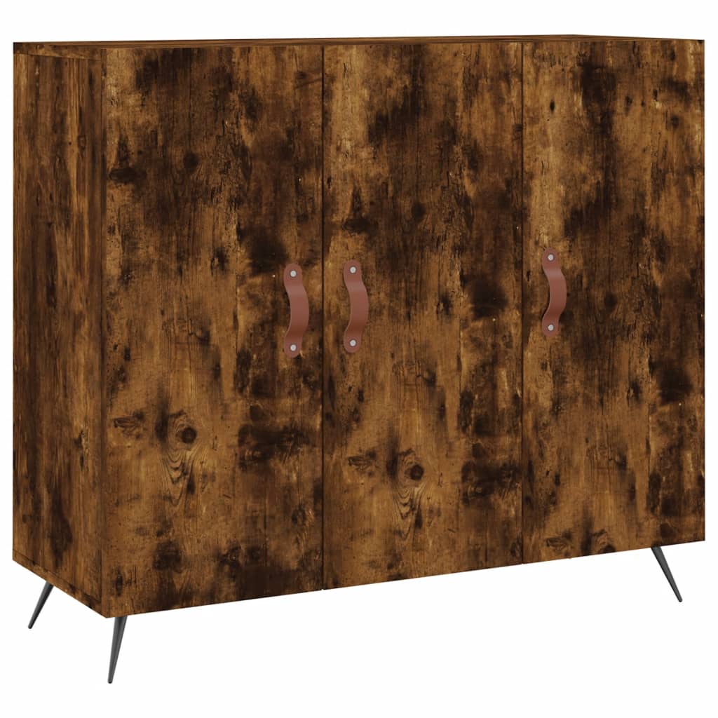 Sideboard aus geräucherter Eiche, 90 x 34 x 80 cm, Holzwerkstoff