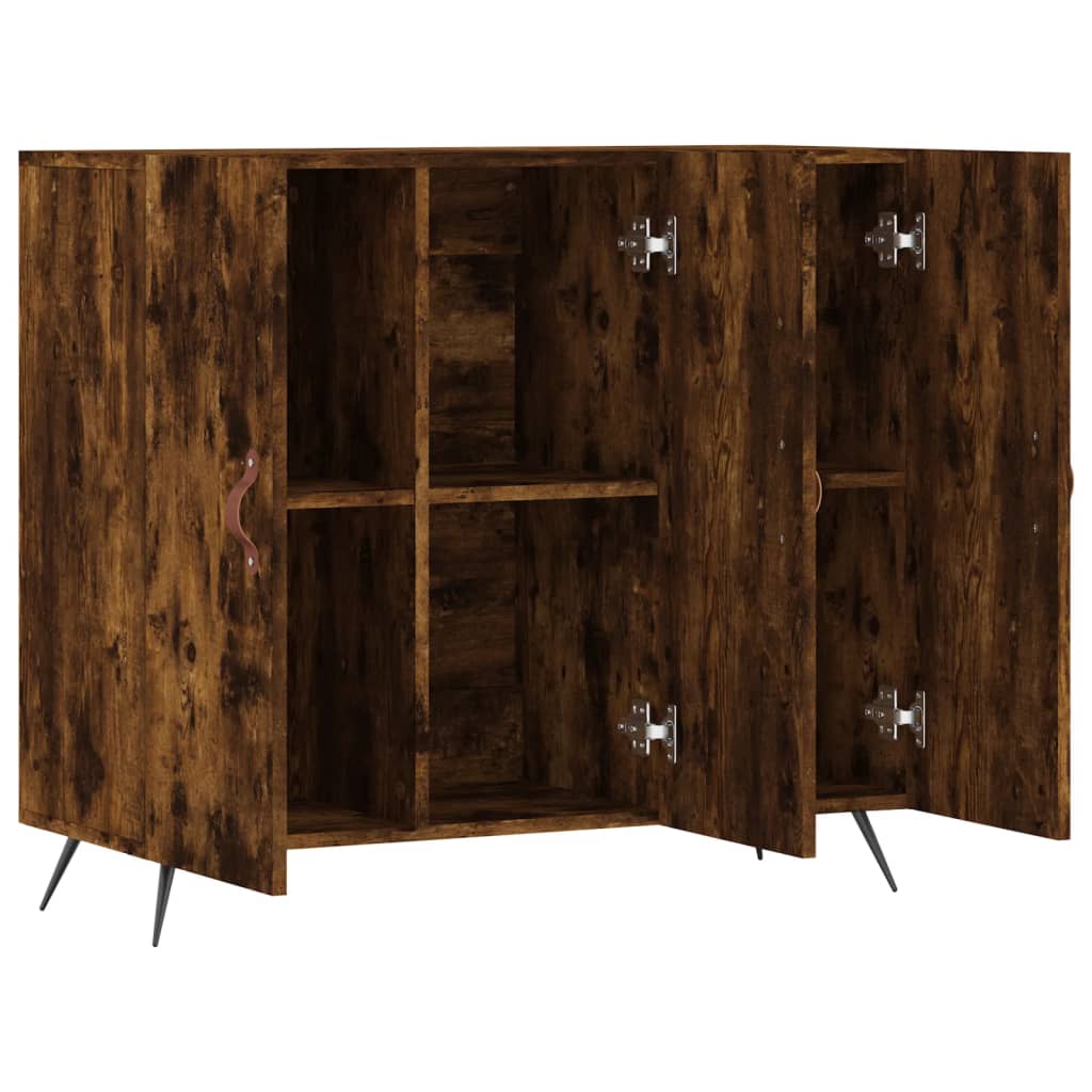 Sideboard aus geräucherter Eiche, 90 x 34 x 80 cm, Holzwerkstoff