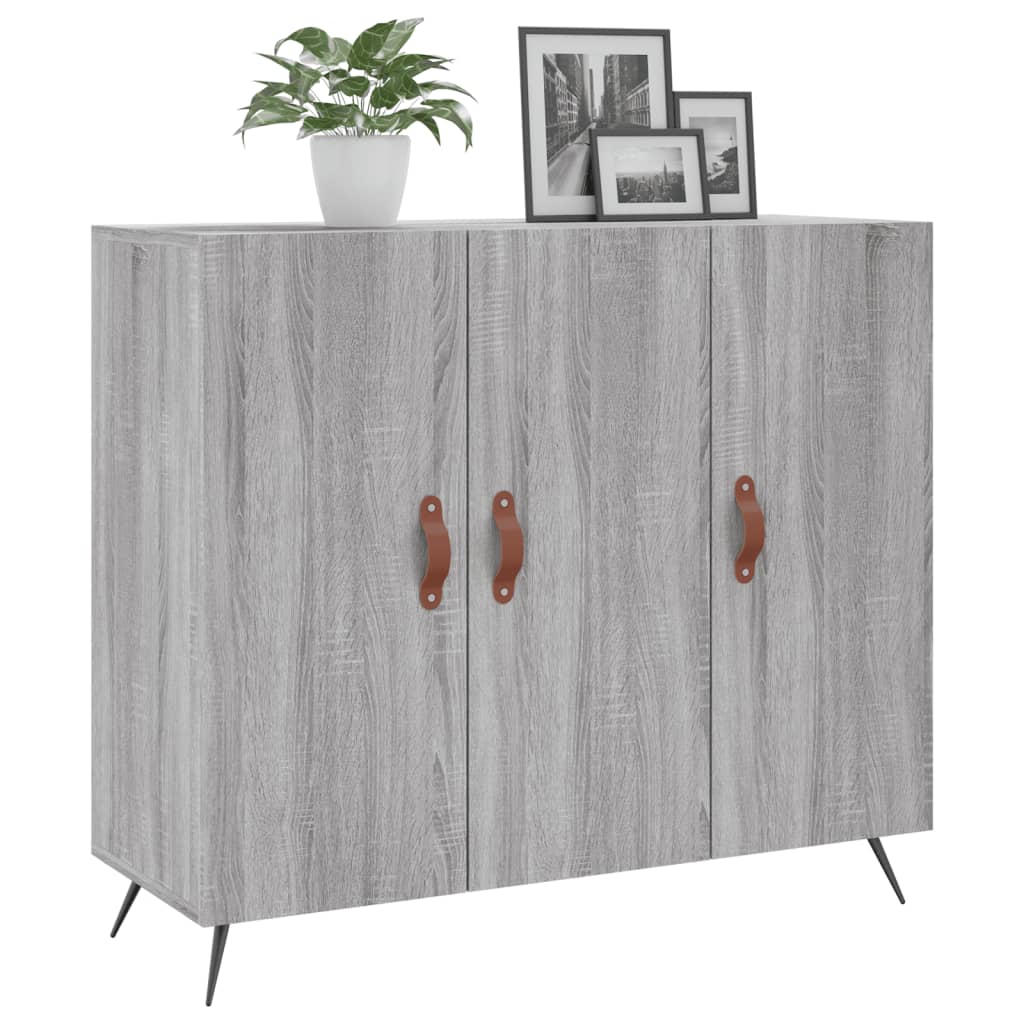 Buffet sonoma gris 90x34x80 cm bois d'ingénierie