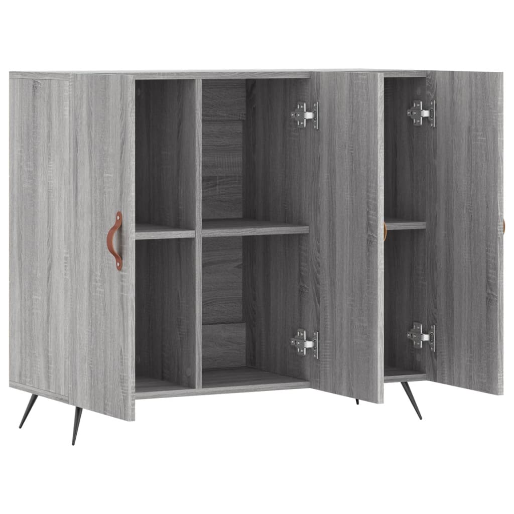 Buffet sonoma gris 90x34x80 cm bois d'ingénierie