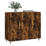 Smoked oak sideboard 90x34x80 cm engineered wood