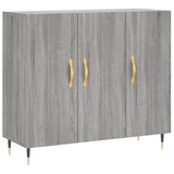 Sonoma graues Sideboard 90x34x80 cm, Holzwerkstoff