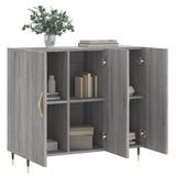 Sonoma gray sideboard 90x34x80 cm engineered wood