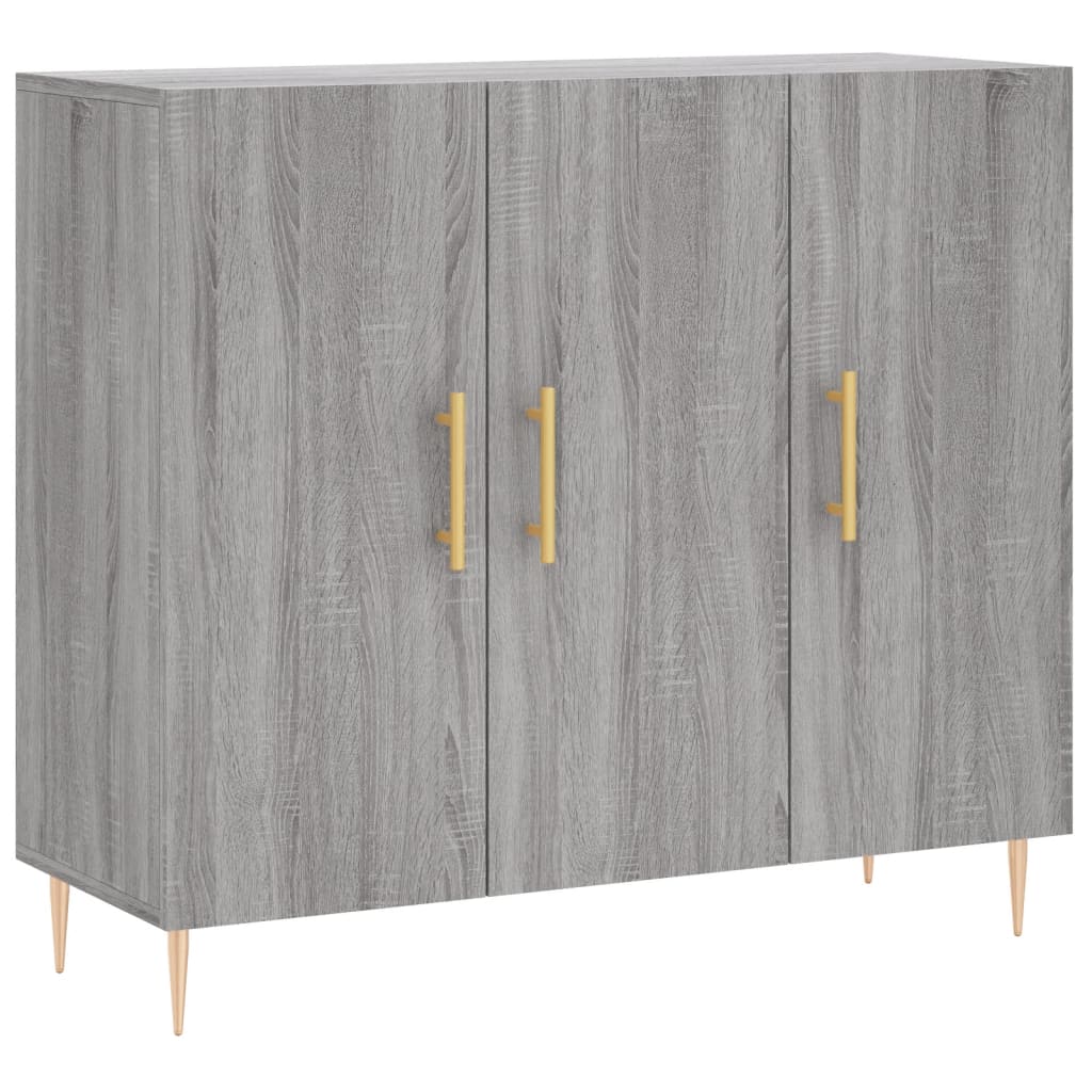 Buffet sonoma gris 90x34x80 cm bois d'ingénierie