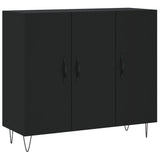 Schwarzes Sideboard 90x34x80 cm aus Holzwerkstoff