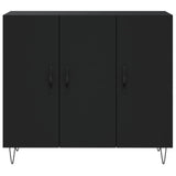 Schwarzes Sideboard 90x34x80 cm aus Holzwerkstoff