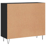 Schwarzes Sideboard 90x34x80 cm aus Holzwerkstoff