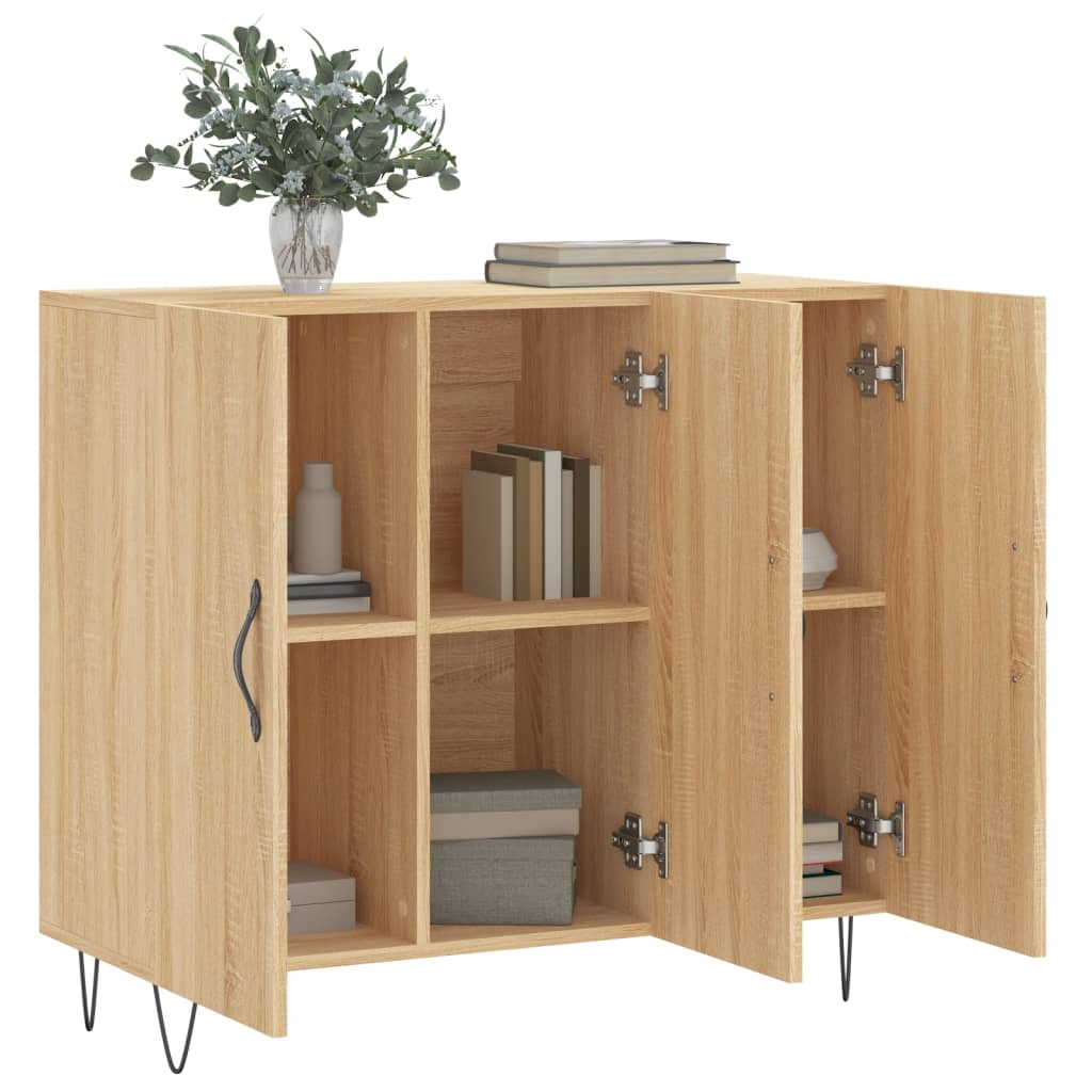 Sonoma oak sideboard 90x34x80 cm engineered wood