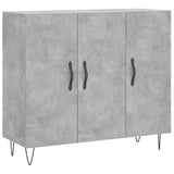 Concrete gray sideboard 90x34x80 cm engineered wood