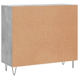 Concrete gray sideboard 90x34x80 cm engineered wood