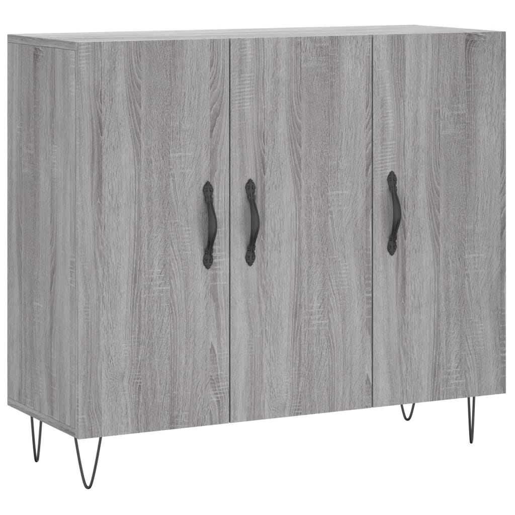 Buffet sonoma gris 90x34x80 cm bois d'ingénierie