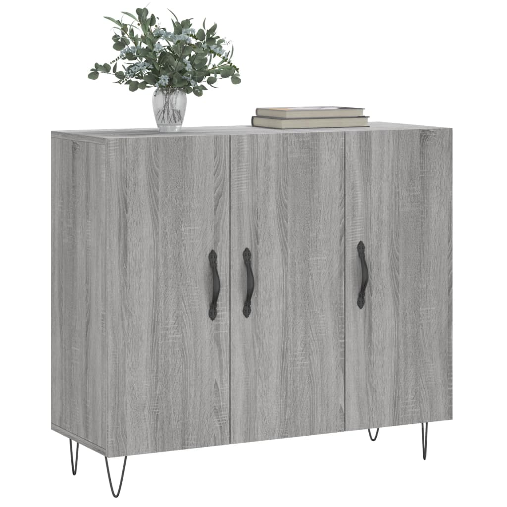 Buffet sonoma gris 90x34x80 cm bois d'ingénierie