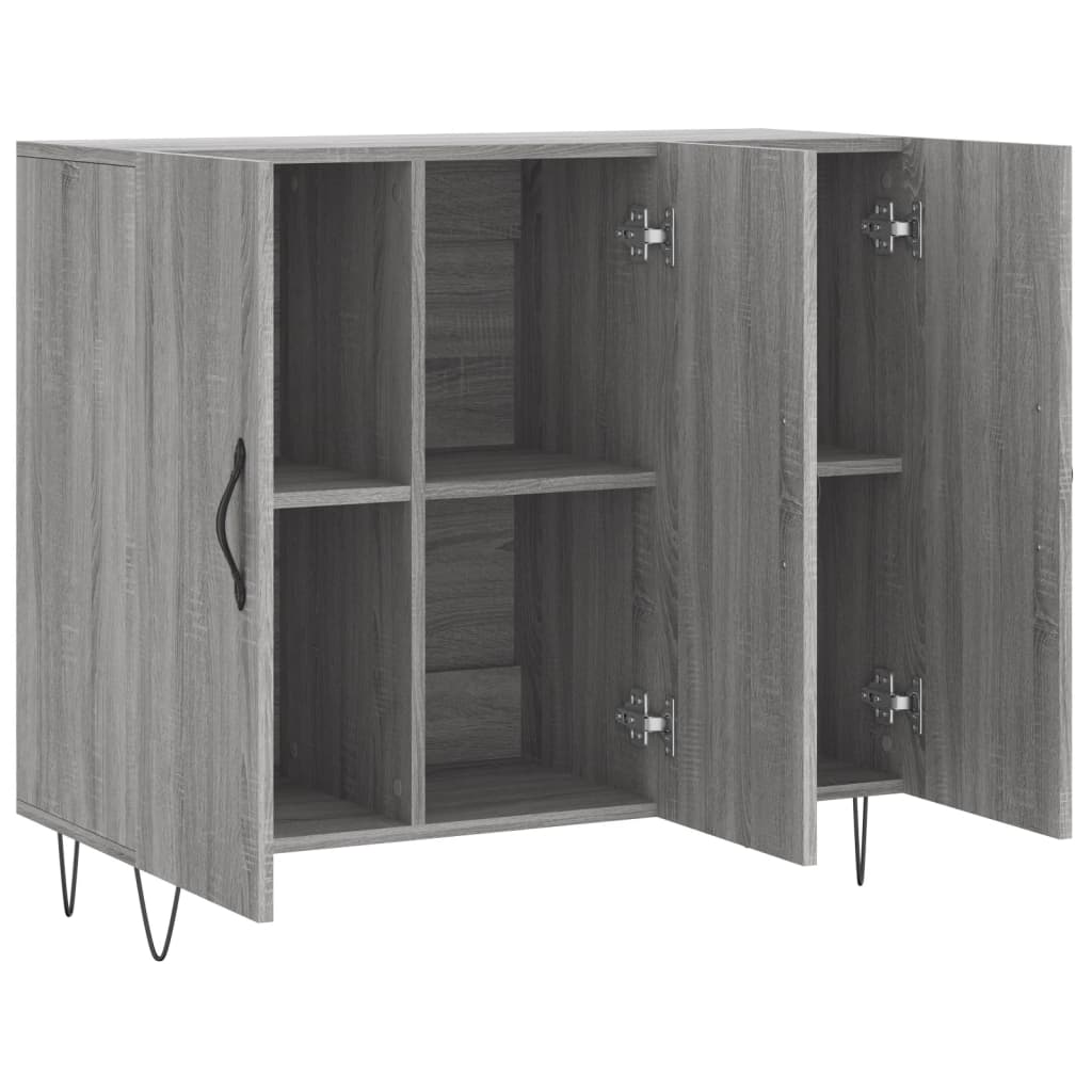 Buffet sonoma gris 90x34x80 cm bois d'ingénierie