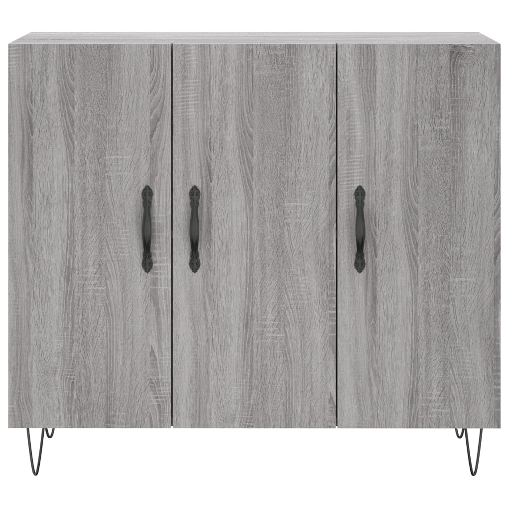 Buffet sonoma gris 90x34x80 cm bois d'ingénierie