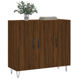 Brown oak sideboard 90x34x80 cm engineered wood