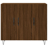 Brown oak sideboard 90x34x80 cm engineered wood