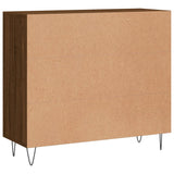 Brown oak sideboard 90x34x80 cm engineered wood