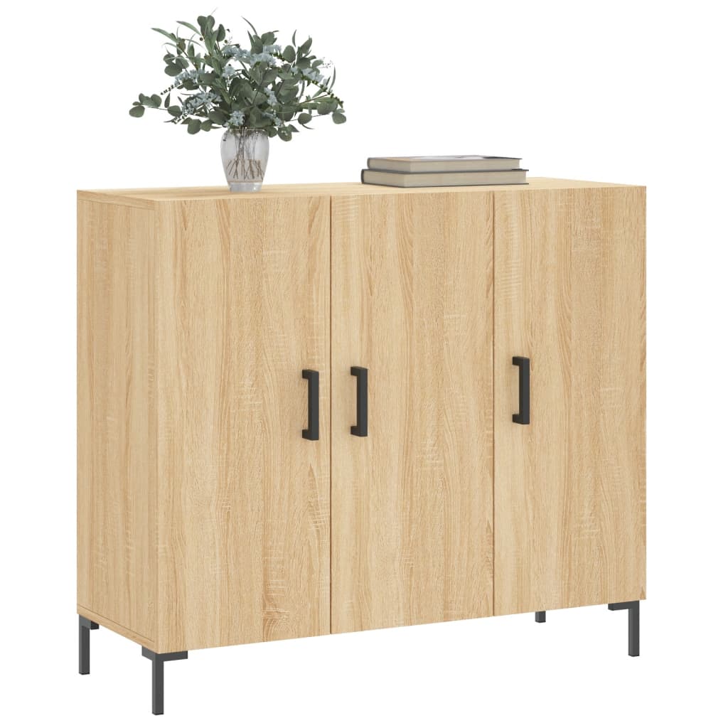 Sonoma oak sideboard 90x34x80 cm engineered wood