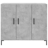 Concrete gray sideboard 90x34x80 cm engineered wood