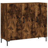 Buffet chêne fumé 90x34x80 cm bois d'ingénierie