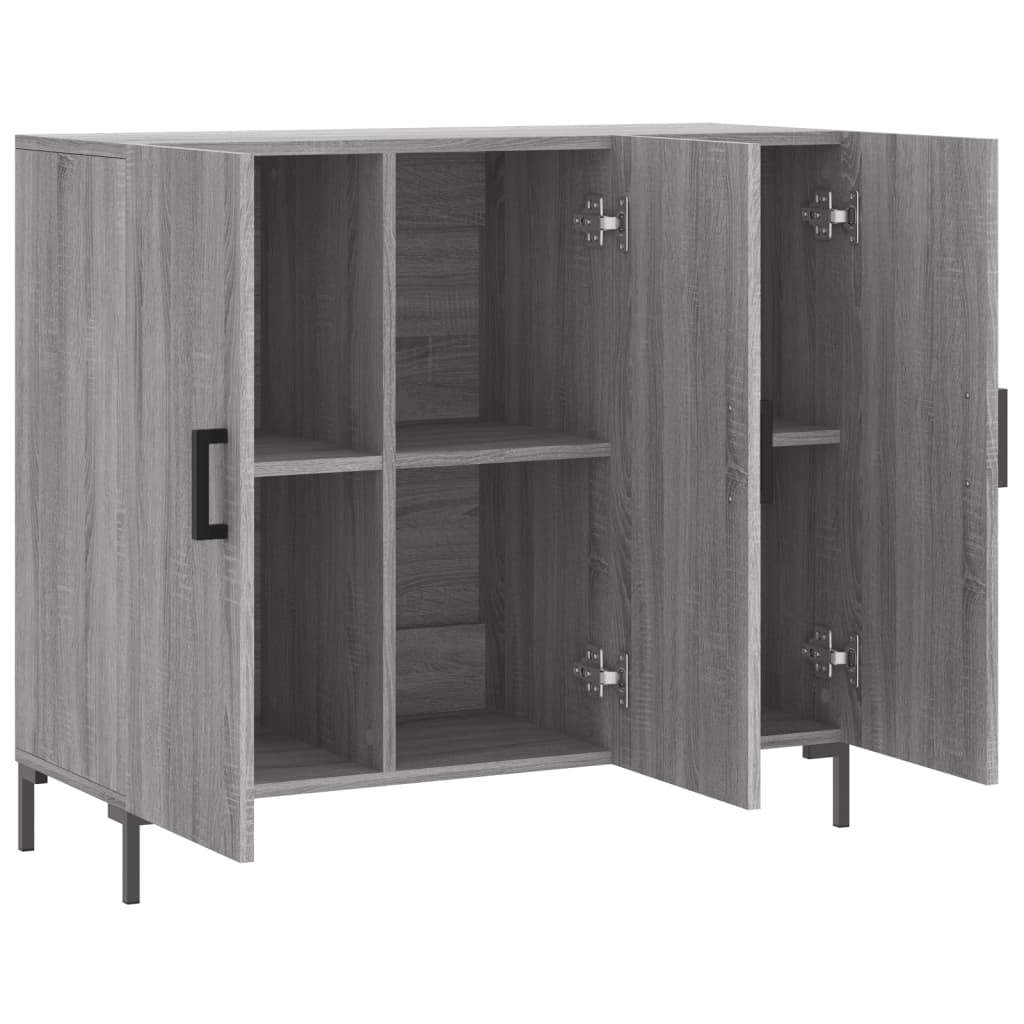 Buffet sonoma gris 90x34x80 cm bois d'ingénierie